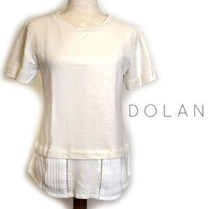 Anthropologie Dolan Zahra Ivory Cotton Top